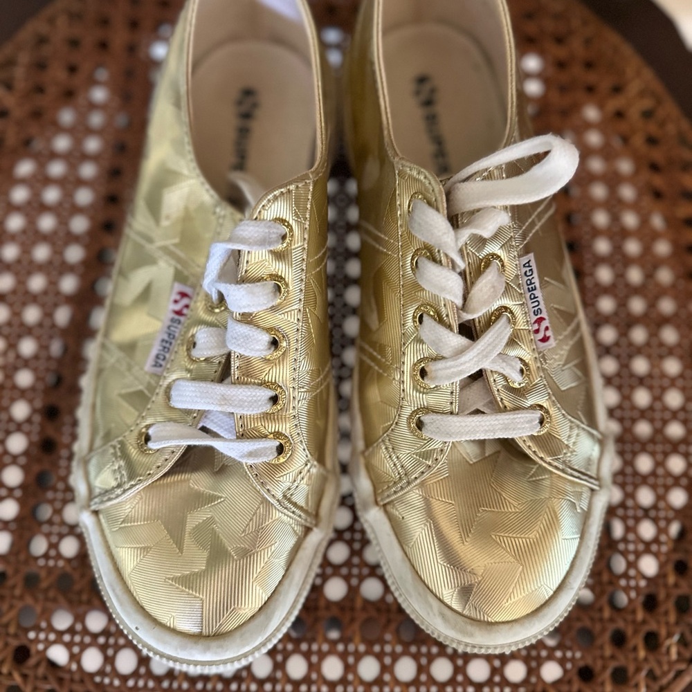Superga Beige Leather Sneakers - Picture 7 of 11